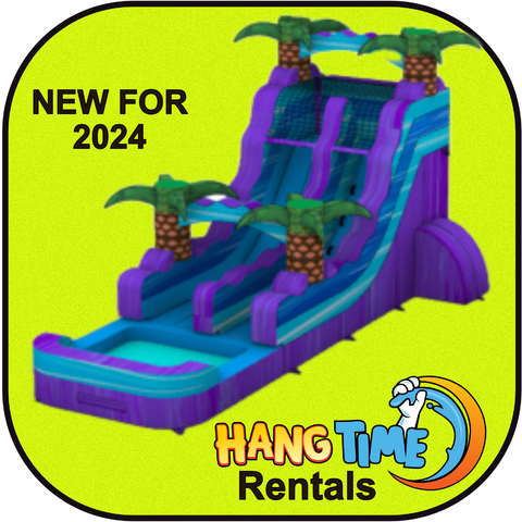 Purple Plunge Water Slide with Pool-15 FT. New Available May 25 2024