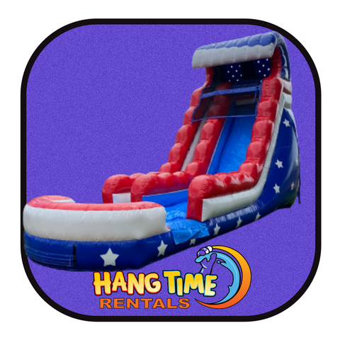 Stars and Stripes Water Slide With Pool-18 FT 