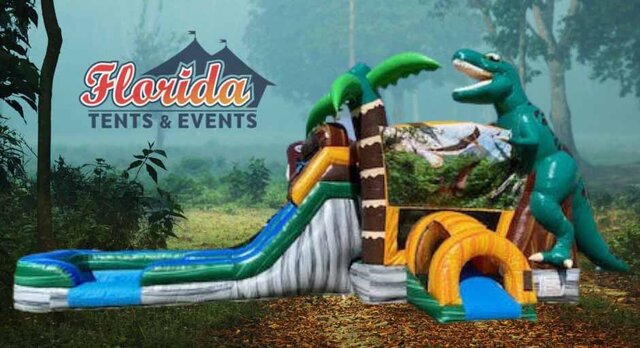 Dinosaur Bounce House with Slide Orlando