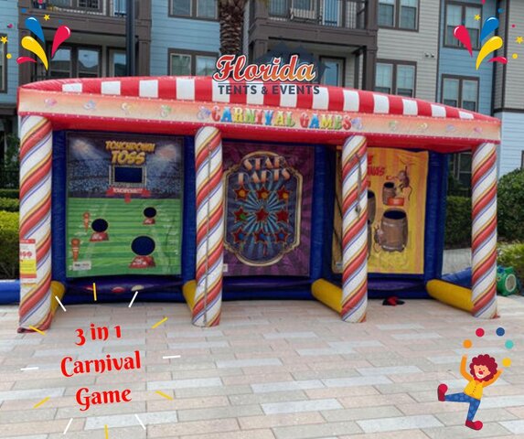 3 in 1 Inflatable Carnival Game Rental Orlando
