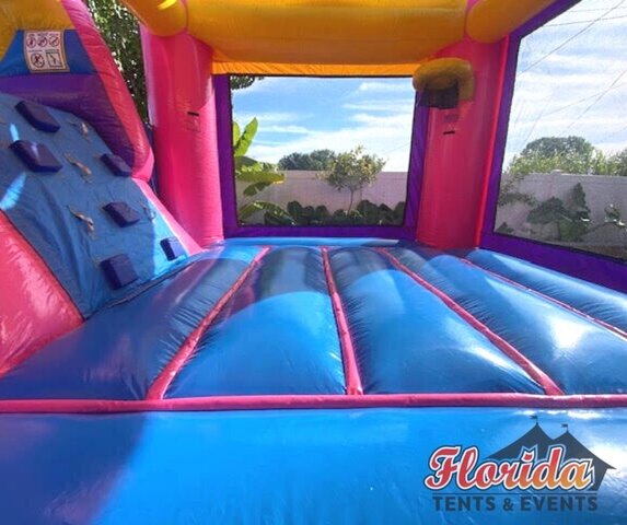 Girly Bounce House with Slide Combo Near Me