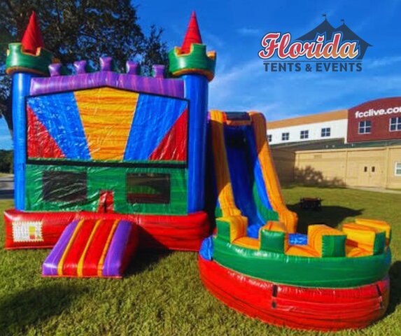 Marble Castle Bounce House with Slide Orlando