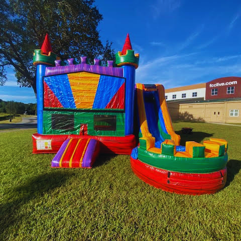 Marble Castle Bounce House with Slide