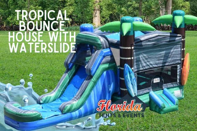 bounce house with waterslide rental near me- Clermont Orlando Groveland Florida