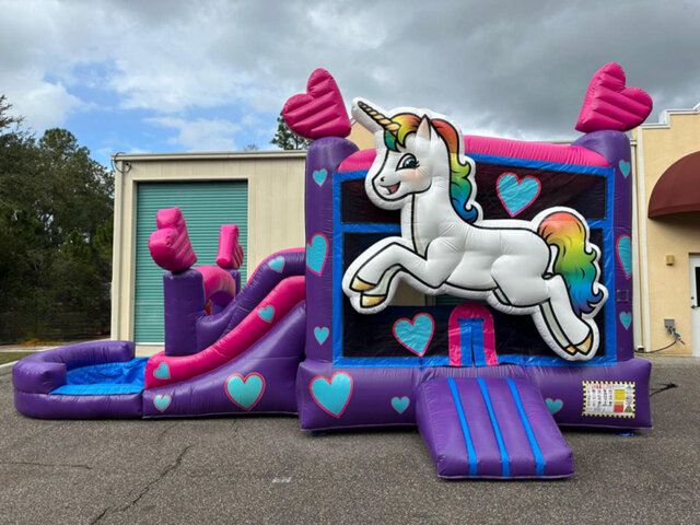 Unicorn Bounce House with Water Slide in Oviedo, FL