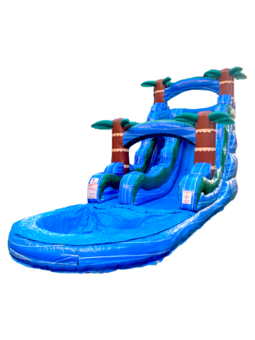 20 Ft Blue Tropical Waterslide