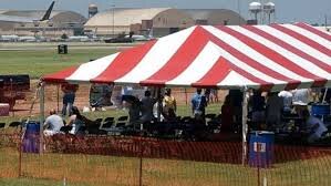 20' x 40' Frame Tent Red &  White