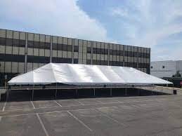 40' x 140' White Top Frame Tent