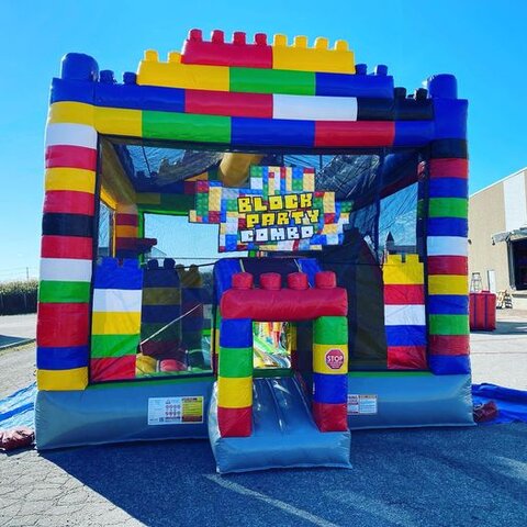 Lego Bounce house with slide