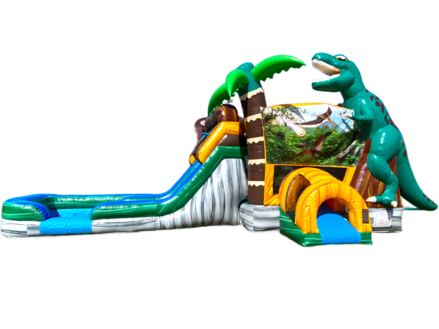 Dinosaur Dual Lane Combo Water Slide