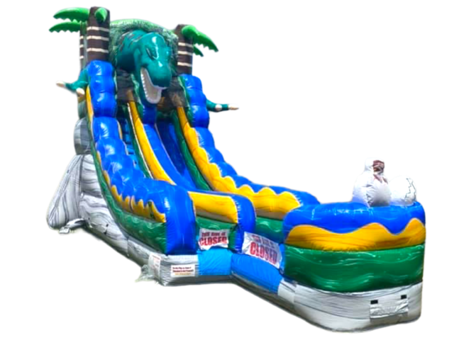 DINO 7-IN-1 DUAL LANE SLIDE - Birthday Party Rental Service in