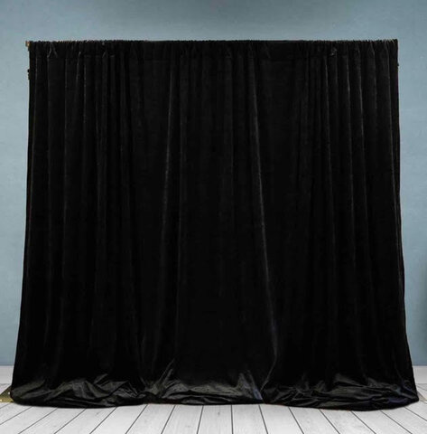 10 Ft Panel Black Velour 