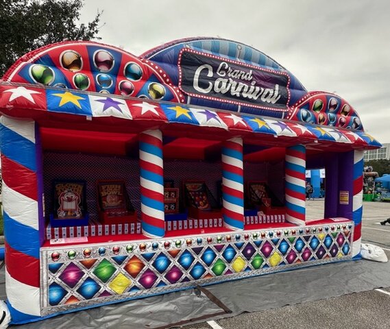 Grand Carnival Inflatable With 5 Carnival Games 