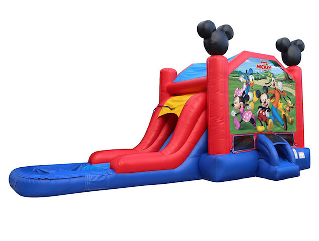 Mickey Mouse Club House Bounce House With Waterslide 