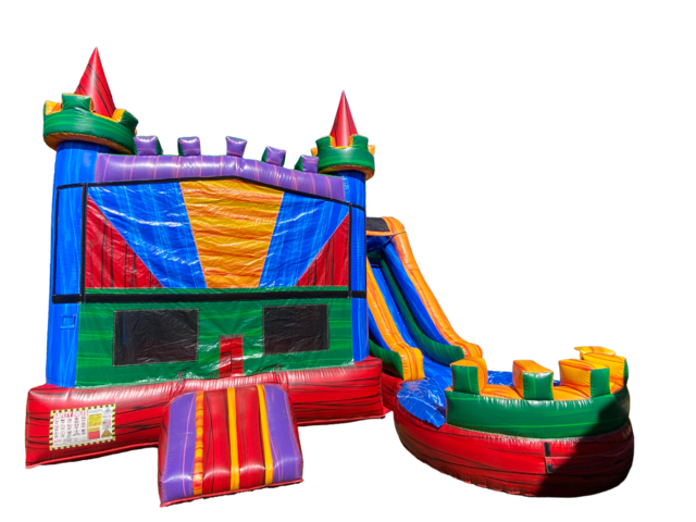 Marble Castle Bounce House WIth Slide