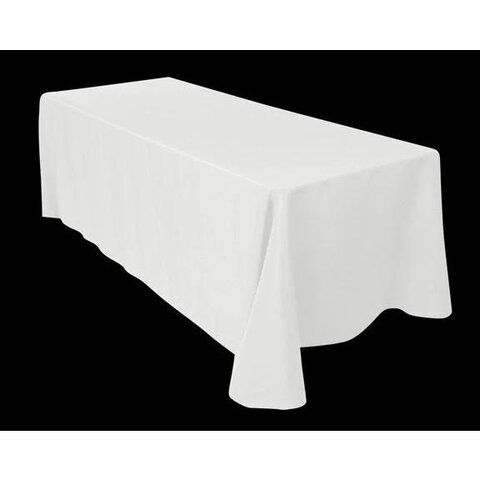 90 x 156 Inch White Rectangle Table Covers