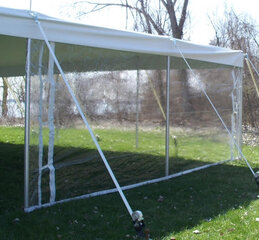 20 Foot Long 8 Foot Tall Clear Side Tent Side Wall