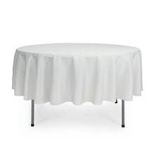 90 Inch Table Cloth Round White