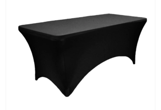 Black Spandex Table Cloth 90 x 132