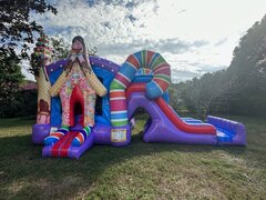 Candy Land Bounce House With Dry Double Slide