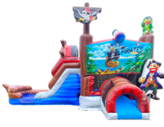 Pirate Bounce House With Double Slide 