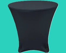 Black Spandex Cover for Low Cocktail Table
