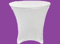 White Spandex cover for Low Cocktail Table