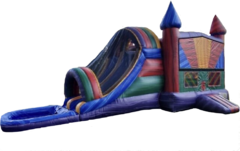 Marble Bounce House With Double Slide 