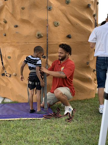 Rock Wall Rental With Staff Member