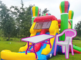 Rainbow Balloons Wet Dry Combo Seating Package