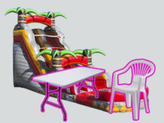 Tropical Lava Rush Water Slide Seating Package