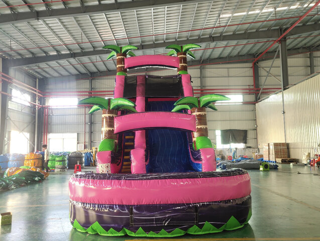 18 ft pink oasis waterslide 