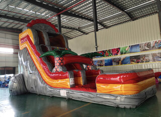 20 ft topical volcano waterslide 