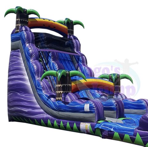 20FT PURPLE RAINBOW DRY SLIDE