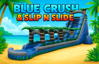 <span style='color: red;'>HUGE SLIDE</span>
<span style='color: black;'><br>22FT BLUE CRUSH & 35’ Slip n Slide</span>