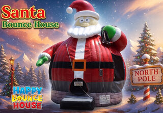 <span style='color: Black;'>20FT TALL</span>
<span style='color: Red;'>Santa Bounce House</span>