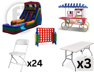 <span style='color: red;'>BUILD-YOUR-OWN<br></span>
<span style='color: black;'>WATERSLIDE PARTY PACKAGE</span>
