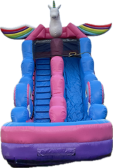 22' Unicorn Single Lane Slide