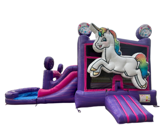 Unicorn Bounce House Combo