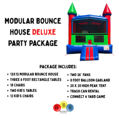 Modular Bounce House Deluxe Party Package