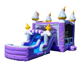 Purple Thunder Bounce House Combo