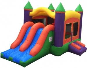 dual slide bounce house combo