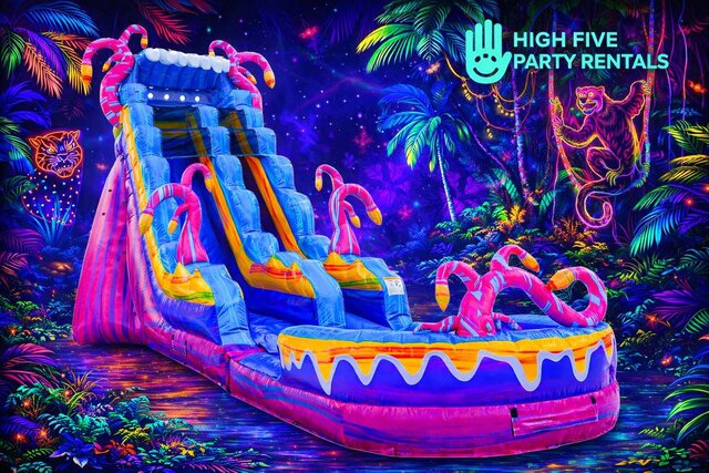 Neon Jungle 21’ Waterslide