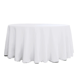 5' Round Tablecloth White