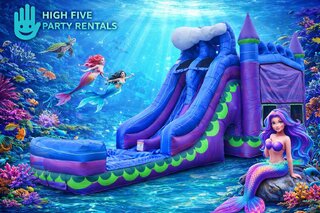 Mermaid Dual Lane 6 in 1 Waterslide Combo