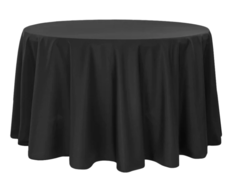 5' Round Tablecloth Black