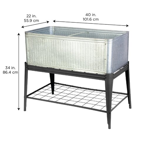 Food Prep Metal Trough for Beverages 