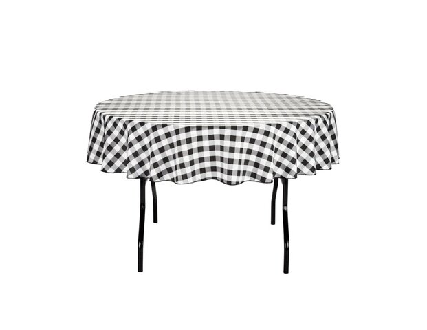 Table Linen Checkered 60 inch Round