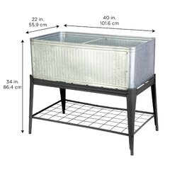 Metal Trough w/ Stand for 75-100 cans