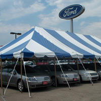 40x100 Pole Tent Blue &White 